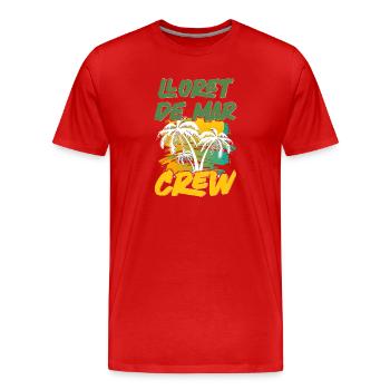 Lloret De Mar Crew - Männer Premium Bio T-Shirt - Rot - Vorne - Damien (186cm)
