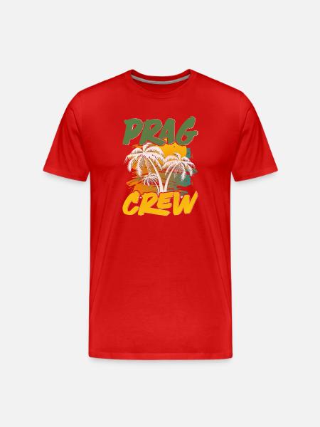 Prag Crew - Männer Premium Bio T-Shirt - Rot