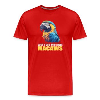 L’ère de l’ara - T-shirt bio Premium Homme - rouge - Devant - Damien (186cm)