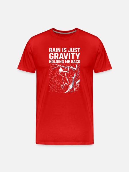 Calisthenics And Rain - Männer Premium Bio T-Shirt - Rot