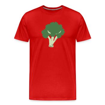 Broccoli Broccoli Heads - Men's Premium Organic T-Shirt - red - Front - Damien (186cm)