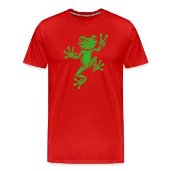 rainette - T-shirt bio Premium Homme - rouge - Devant - Damien (186cm)