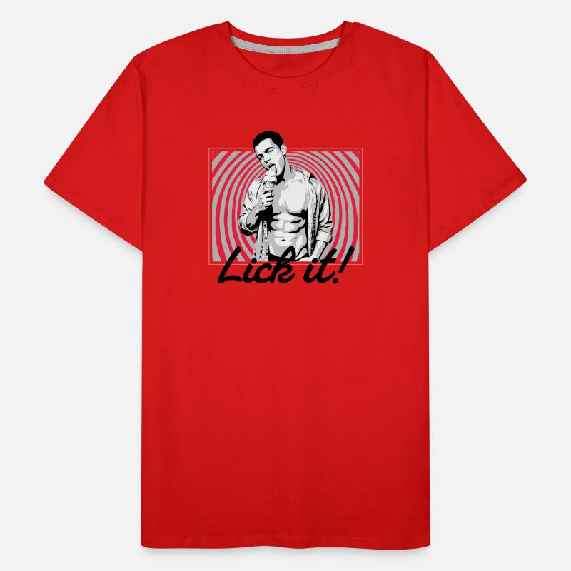Retro Pop Art: Eiscreme Pose Men's Premium Organic T-Shirt