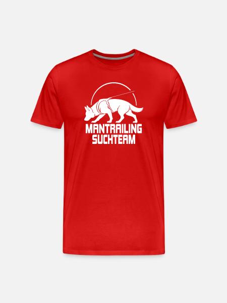 German Shepherd Mantrailing Search Team Dogs - Men's Premium Organic T-Shirt - red