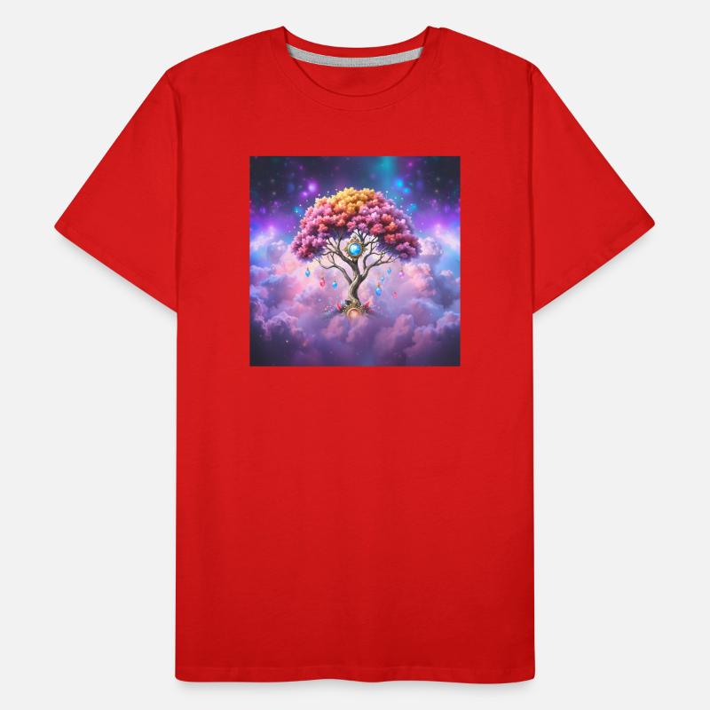 Cosmic Gem Tree Men's Premium Organic T-Shirt