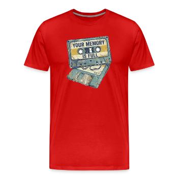 Mémoire complète - T-shirt bio Premium Homme - rouge - Devant - Damien (186cm)
