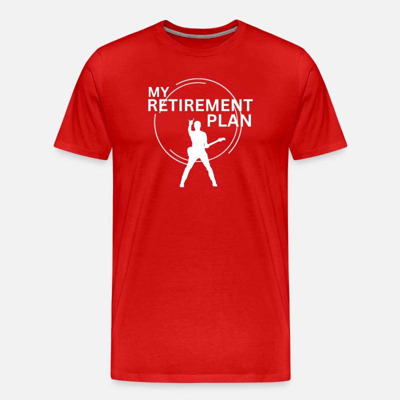 Rockmusik-Ruhestandsplan - Männer Premium Bio T-Shirt - Rot