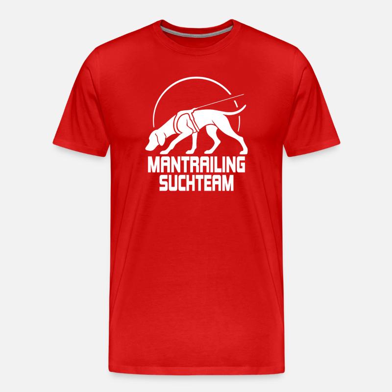 Vizsla Mantrailing Suchteam Hunde Hund Wilsigns - Männer Premium Bio T-Shirt - Rot
