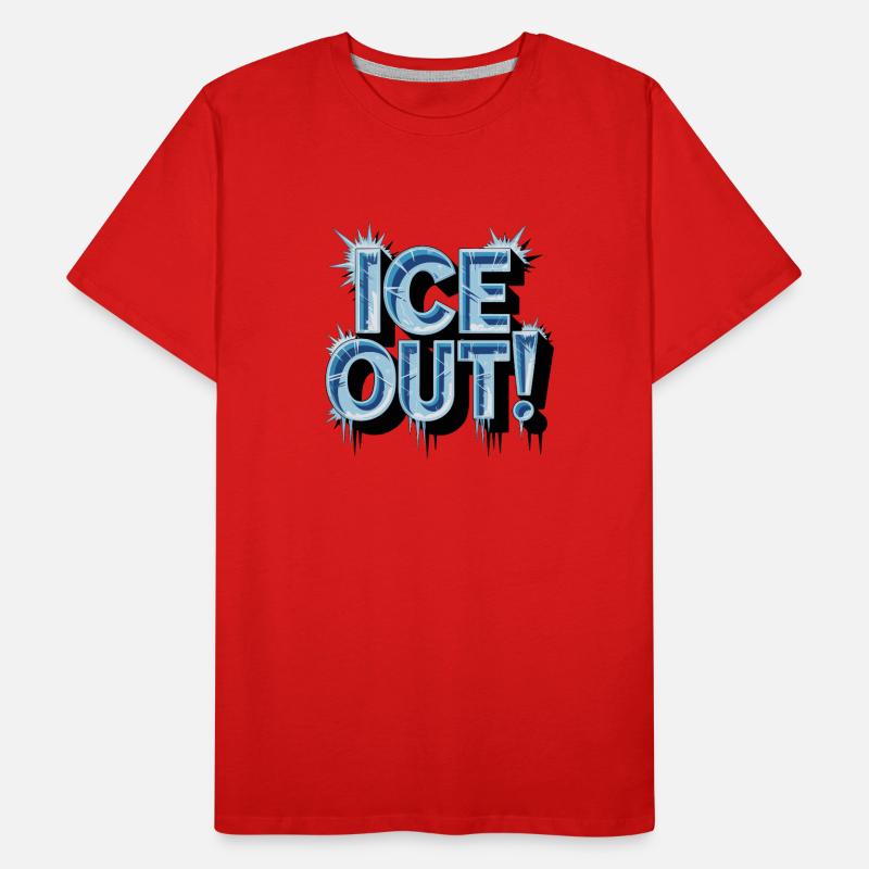 Conception de textures bleu glace T-shirt bio Premium Homme