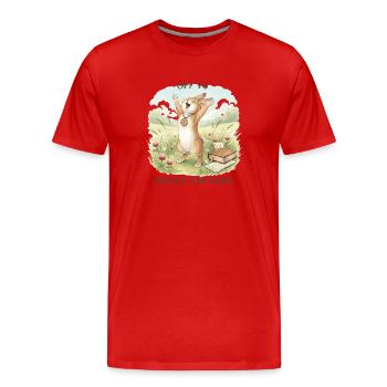 To praise the Lord Christ Rabbit - Men's Premium Organic T-Shirt - red - Front - Damien (186cm)