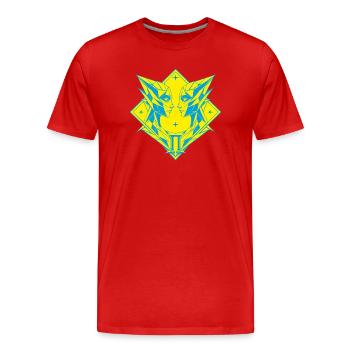 Gémeaux – Dualité et Équilibre - T-shirt bio Premium Homme - rouge - Devant - Damien (186cm)