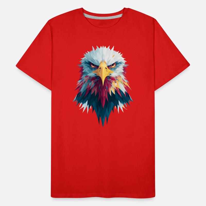 Beeindruckender, adlerdurchdringender Blick Männer Premium Bio T-Shirt