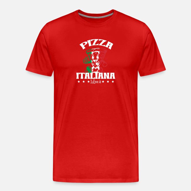 J’adore la pizza - T-shirt bio Premium Homme - rouge