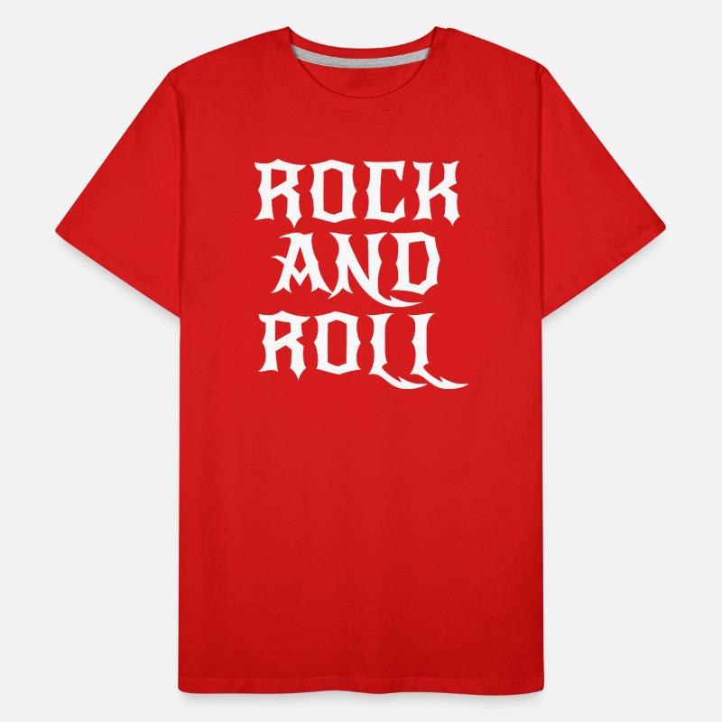 Rock'n'Roll-Gothic-Logo Männer Premium Bio T-Shirt