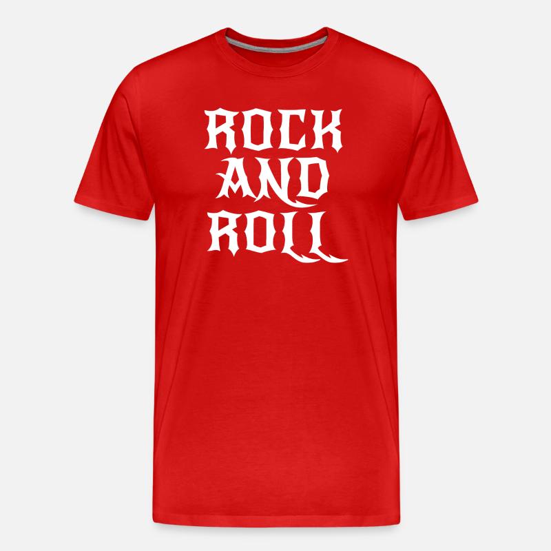 Rock'n'Roll-Gothic-Logo - Männer Premium Bio T-Shirt - Rot