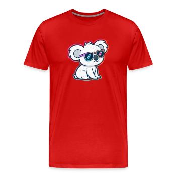 Koala-Neonbrillen - Männer Premium Bio T-Shirt - Rot - Vorne - Damien (186cm)