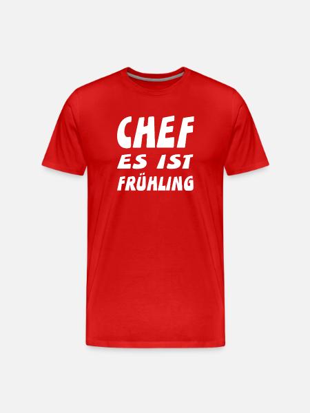 Chef - Männer Premium Bio T-Shirt - Rot