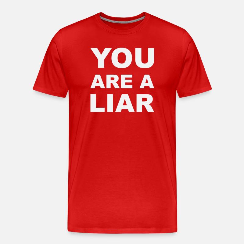 Lügner Lugner White - Männer Premium Bio T-Shirt - Rot