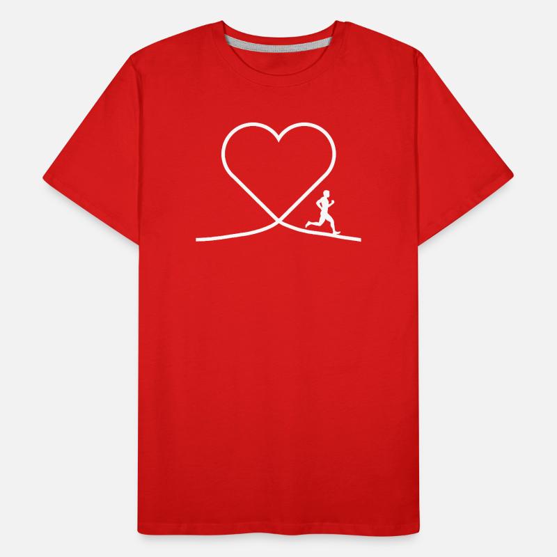 Heart Jogger - Course et jogging Love Design T-shirt bio Premium Homme