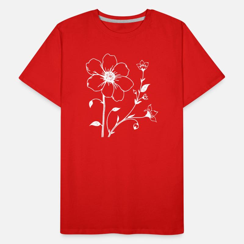 Blumenranke Blume Blüte Geschenk Mutter Muttertag Männer Premium Bio T-Shirt