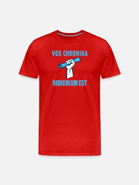 Chronika-Stimme: Faust und Megafon - Männer Premium Bio T-Shirt - Rot