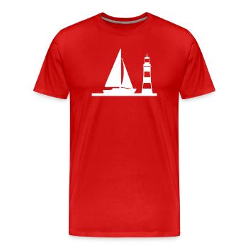 Sail - Men's Premium Organic T-Shirt - red - Front - Damien (186cm)