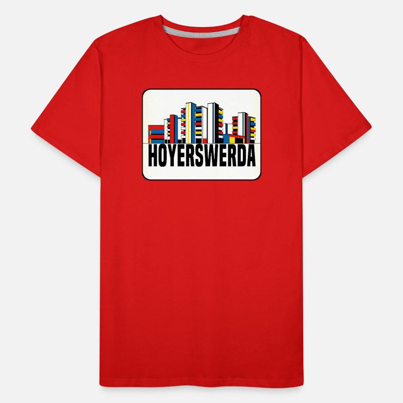 Hoyerswerda Plattenbau Männer Premium Bio T-Shirt