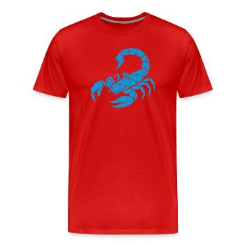 Skorpion – Kraft & Geheimnis - Männer Premium Bio T-Shirt - Rot - Vorne - Damien (186cm)