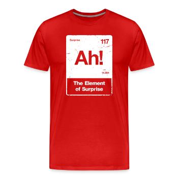 Ah ! Surprise d’éléments - T-shirt bio Premium Homme - rouge - Devant - Damien (186cm)