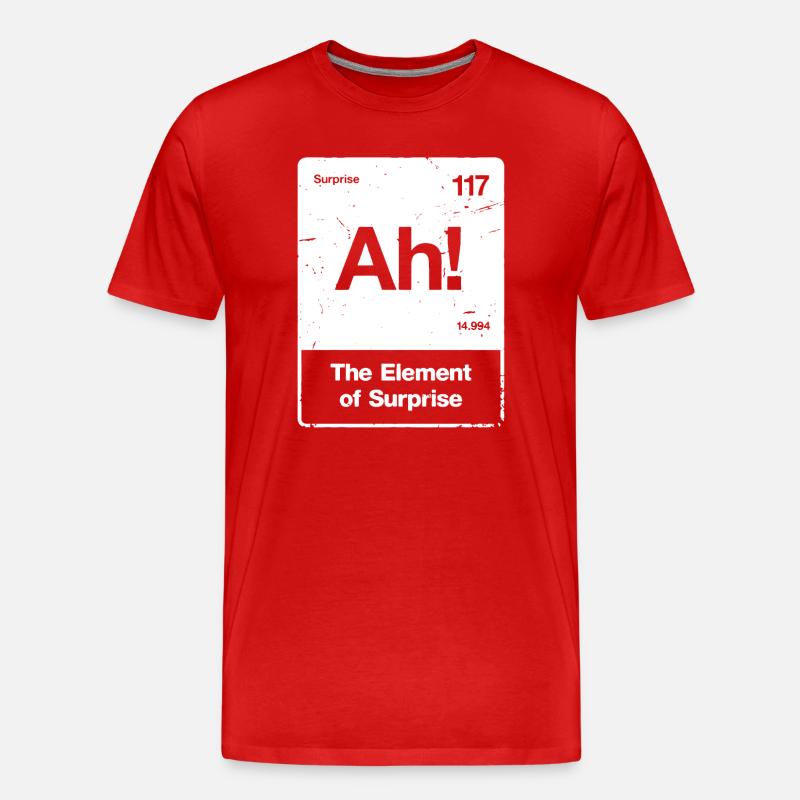 Ah! Element Überraschung - Männer Premium Bio T-Shirt - Rot