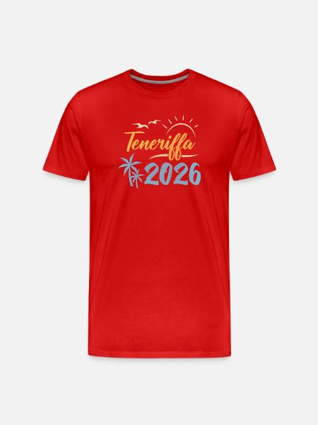 Teneriffa 2026 - Männer Premium Bio T-Shirt - Rot