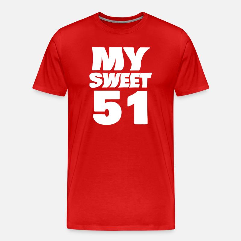 Sweet 51 - Männer Premium Bio T-Shirt - Rot