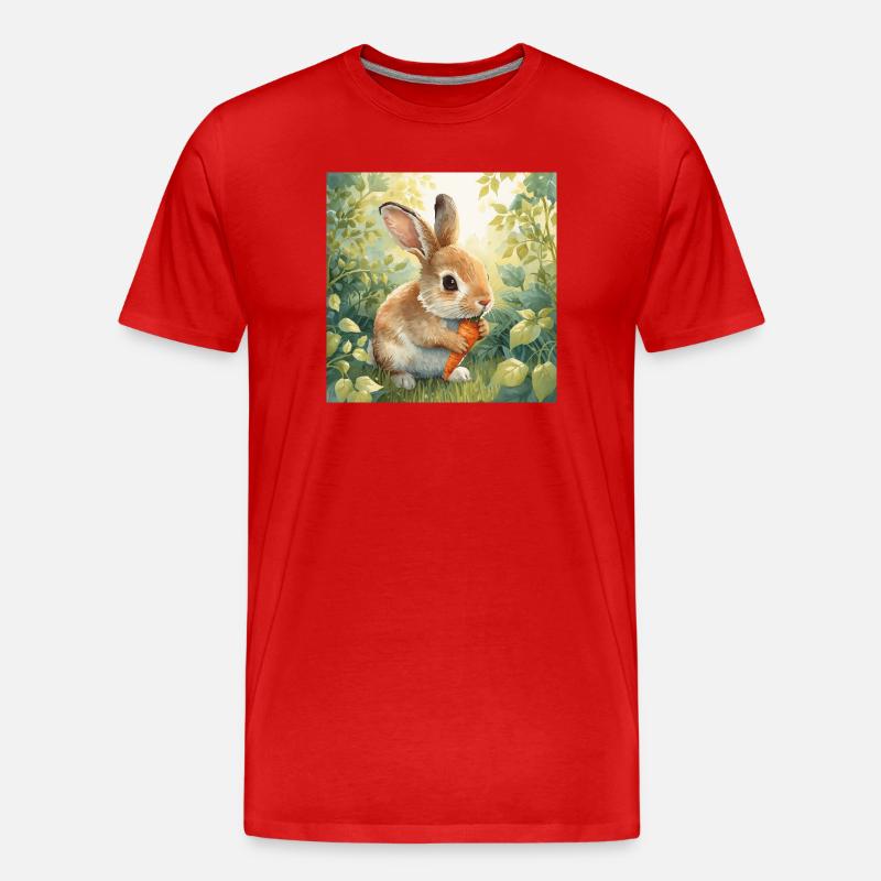 Cute bunny - Men's Premium Organic T-Shirt - red