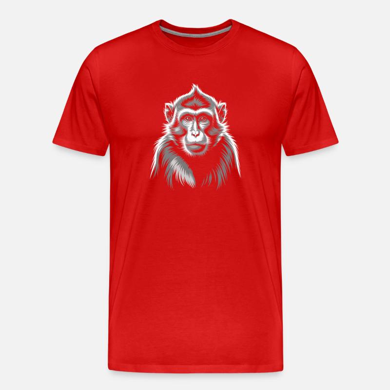 Gray Monkey - Men's Premium Organic T-Shirt - red