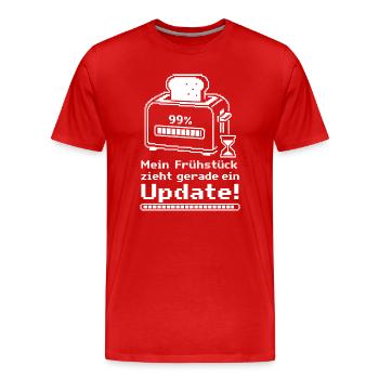 Smart Home Frühstück, Update Toaster - Männer Premium Bio T-Shirt - Rot - Vorne - Damien (186cm)