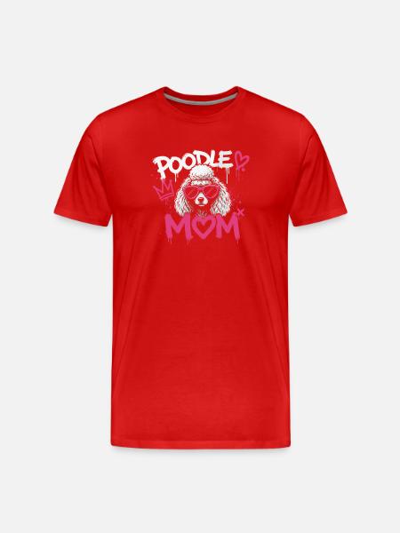 Maman Caniche Graffiti Rose - T-shirt bio Premium Homme - rouge