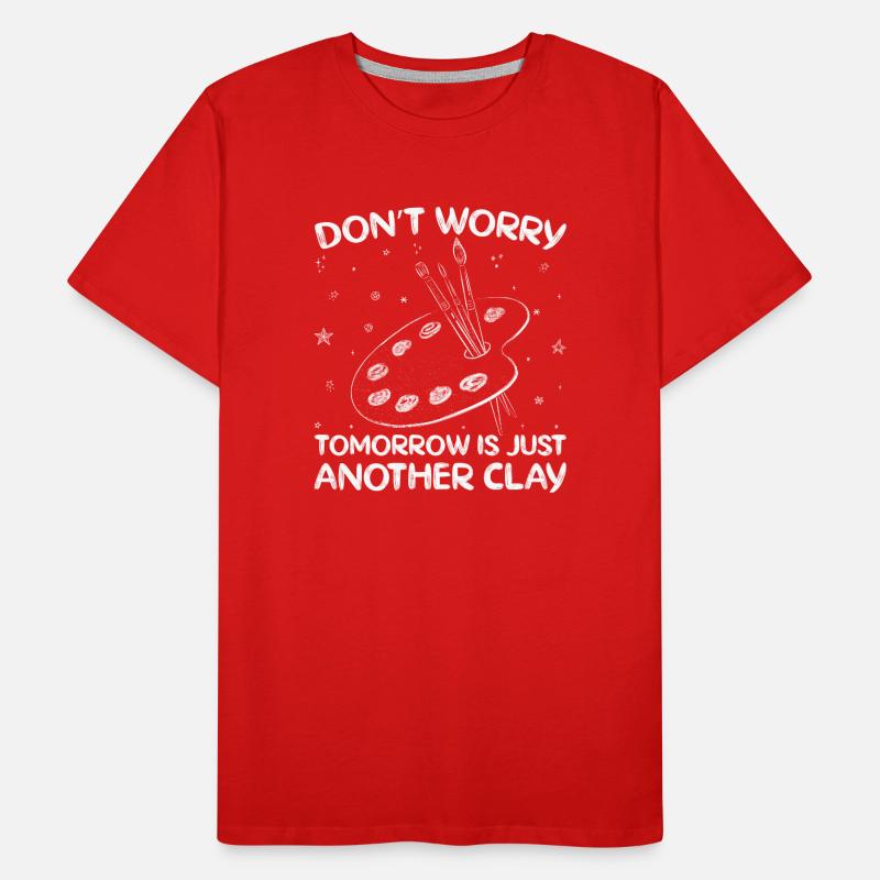 Funny Art Painter Just Another Clay Drawing Männer Premium Bio T-Shirt