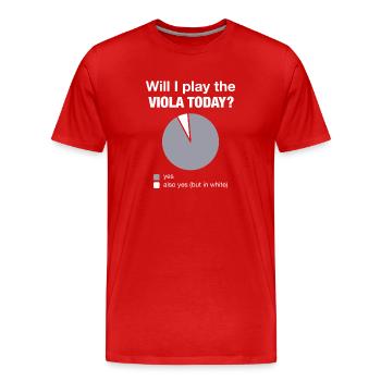 Alto Alto Musique d’aujourd’hui - T-shirt bio Premium Homme - rouge - Devant - Damien (186cm)
