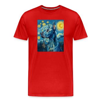 Great Dane - Men's Premium Organic T-Shirt - red - Front - Damien (186cm)