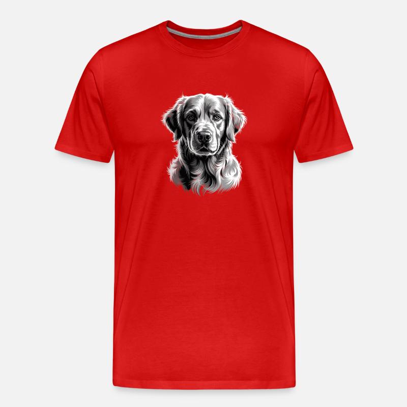 Golden Retriever - Männer Premium Bio T-Shirt - Rot