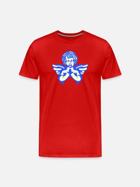 Angel Figurine Wings - Men's Premium Organic T-Shirt - red