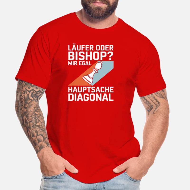 Läufer oder Bishop? Diagonal-Humor Männer Premium Bio T-Shirt