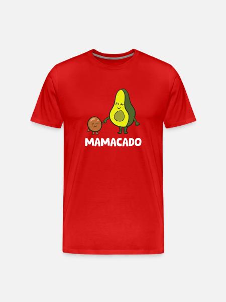 Mamacado Duo Avocado Mom & Pal - Men's Premium Organic T-Shirt - red
