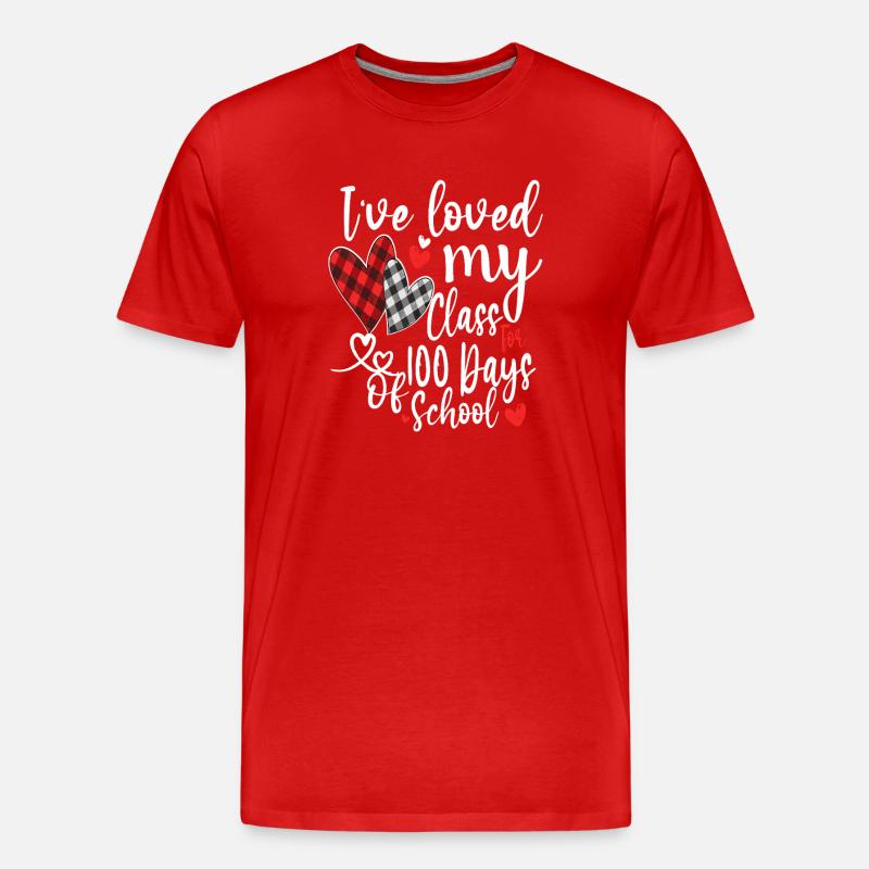 Loved My Class 100 Days - Men's Premium Organic T-Shirt - red