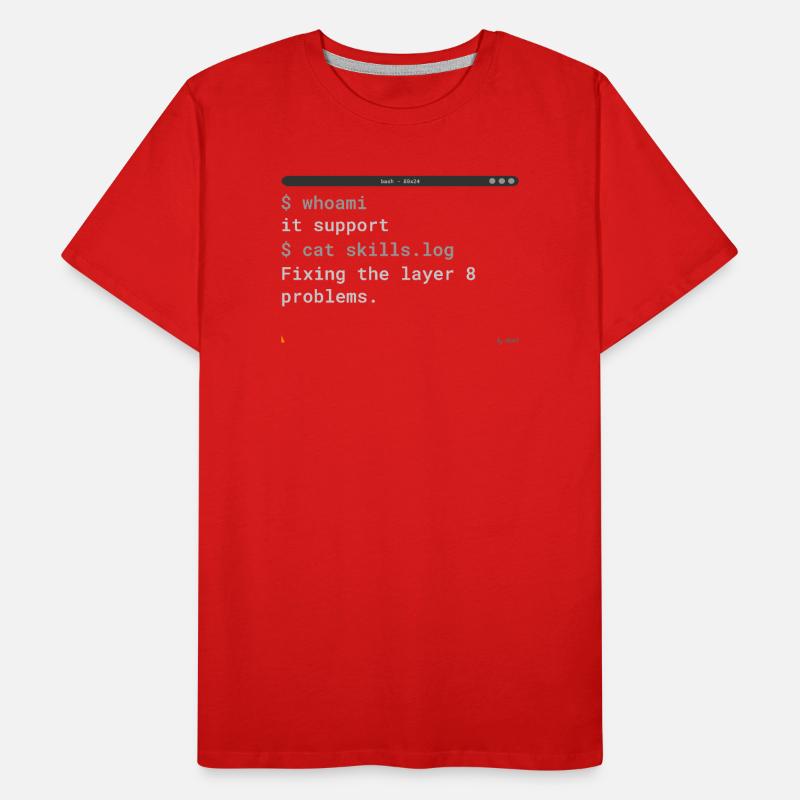 IT Support Specialist Terminal Design Männer Premium Bio T-Shirt