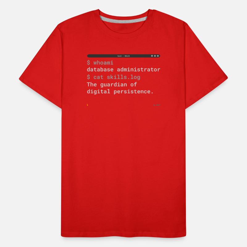 Database Administrator Terminal Design Men's Premium Organic T-Shirt