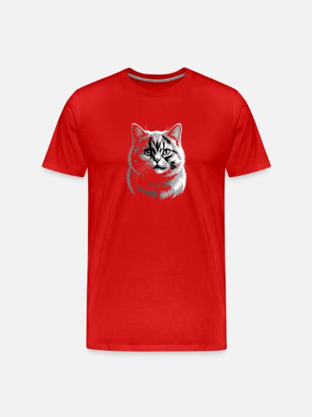 Britisch Kurzhaar BKH - Männer Premium Bio T-Shirt - Rot