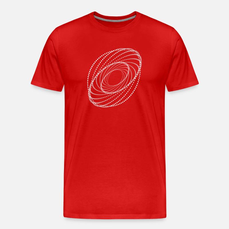 Vortex en spirale pointillée - T-shirt bio Premium Homme - rouge