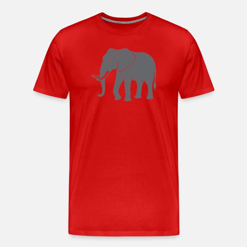Elephant - Men's Premium Organic T-Shirt - red