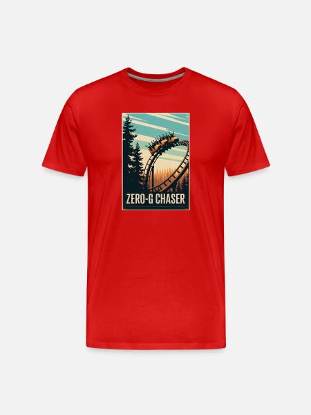 Zero-G Hunter | Roller Coaster Thrill - Men's Premium Organic T-Shirt - red